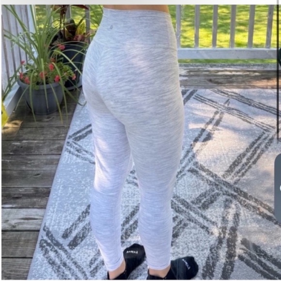 Lululemon Athletica Striped Gray Leggings - Picture 2 of 6